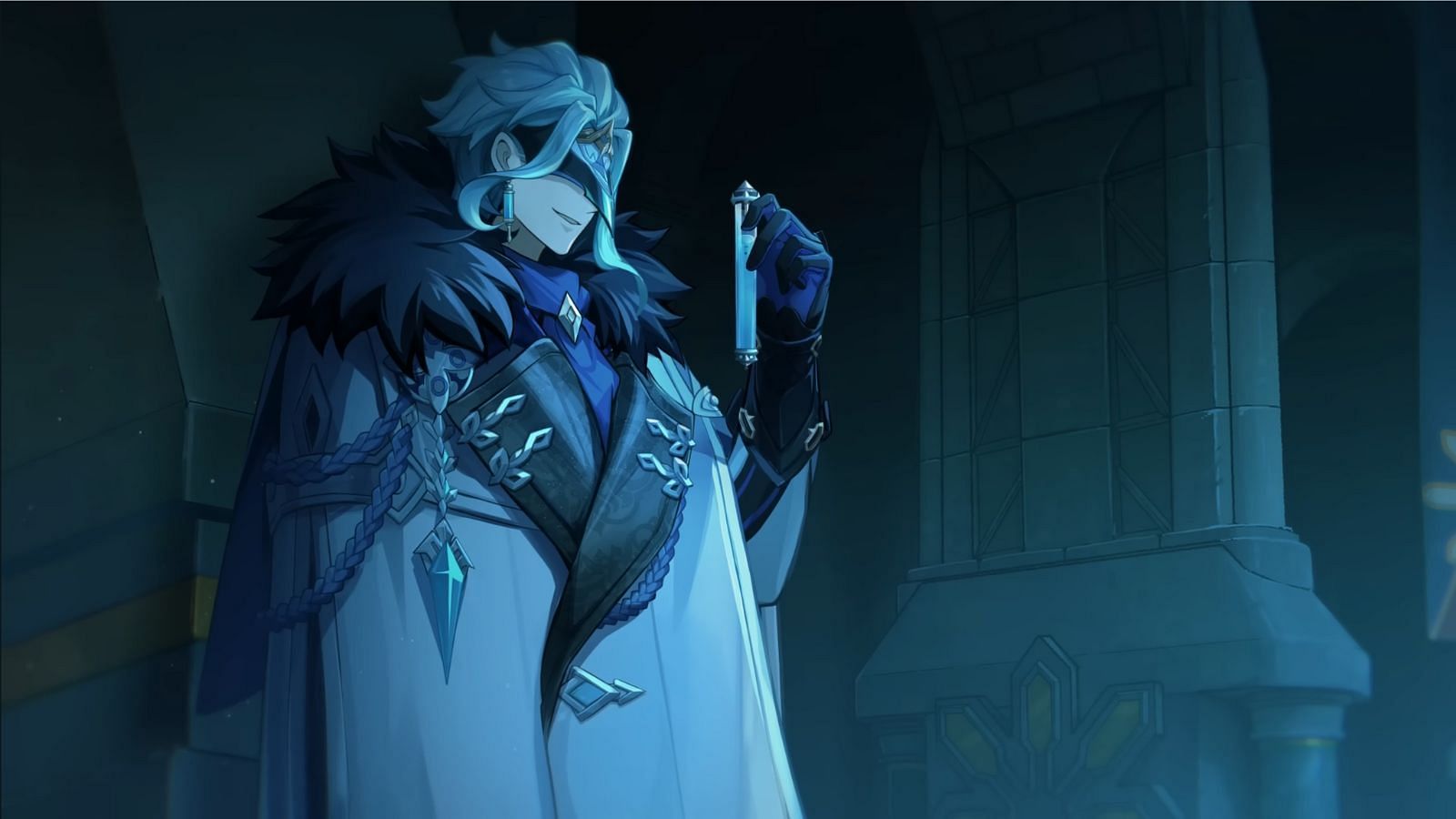 Dottore from the "A Winter Night's Lazzo" trailer (Image via HoYoverse)